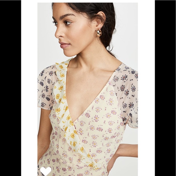 Joie Orita B Floral Midi Dress Sz 0 - Picture 5 of 11